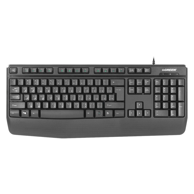 2c8bc54b14cb33f2b2b92835de3fd704 کیبورد گرین مدل GK306، سوییچ ممبران، Full-Size